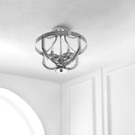 Safavieh Vanda Flush Mount, FLU4042 - Nickel Brass