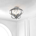 Safavieh Vanda Flush Mount, FLU4042 - Nickel Brass