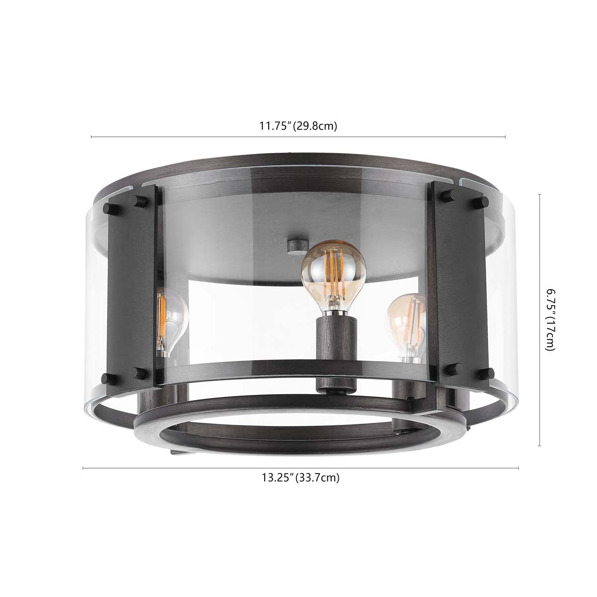 Safavieh Olen Flush Mount , FLU4046 - Black/Chrome