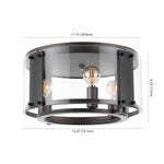 Safavieh Olen Flush Mount , FLU4046 - Black/Chrome