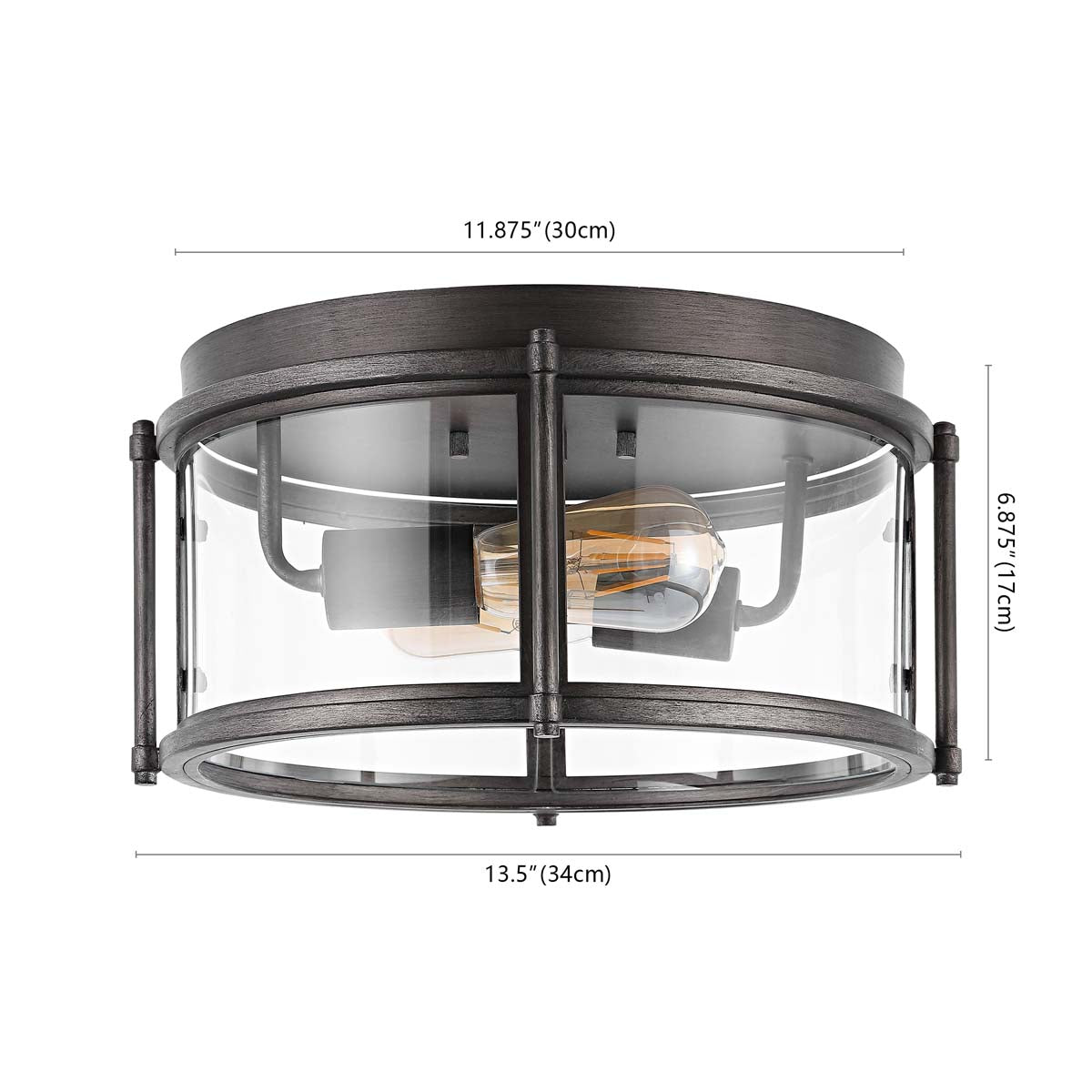 Safavieh Tiller Flush Mount , FLU4048 - Antique Gold