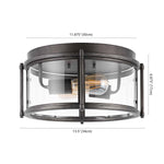 Safavieh Tiller Flush Mount , FLU4048 - Antique Gold