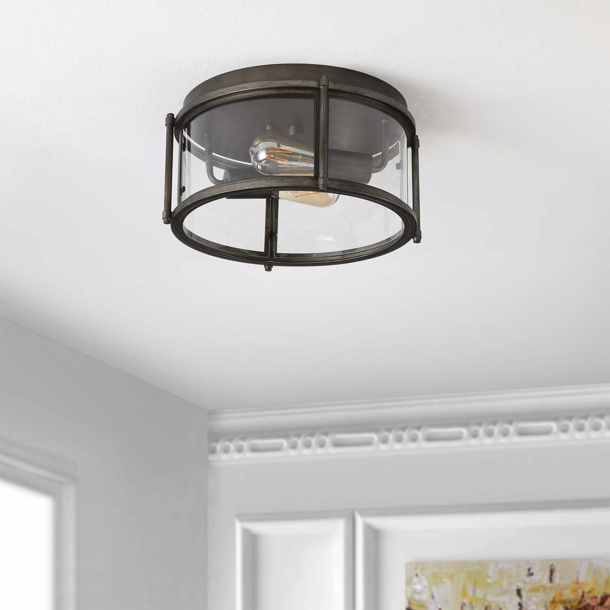 Safavieh Tiller Flush Mount , FLU4048 - Antique Gold