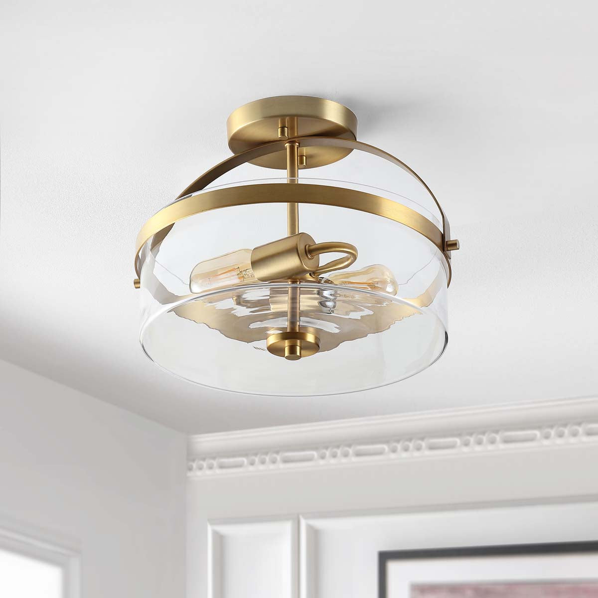 Safavieh Nensor Flush Mount , FLU4051 - Brass