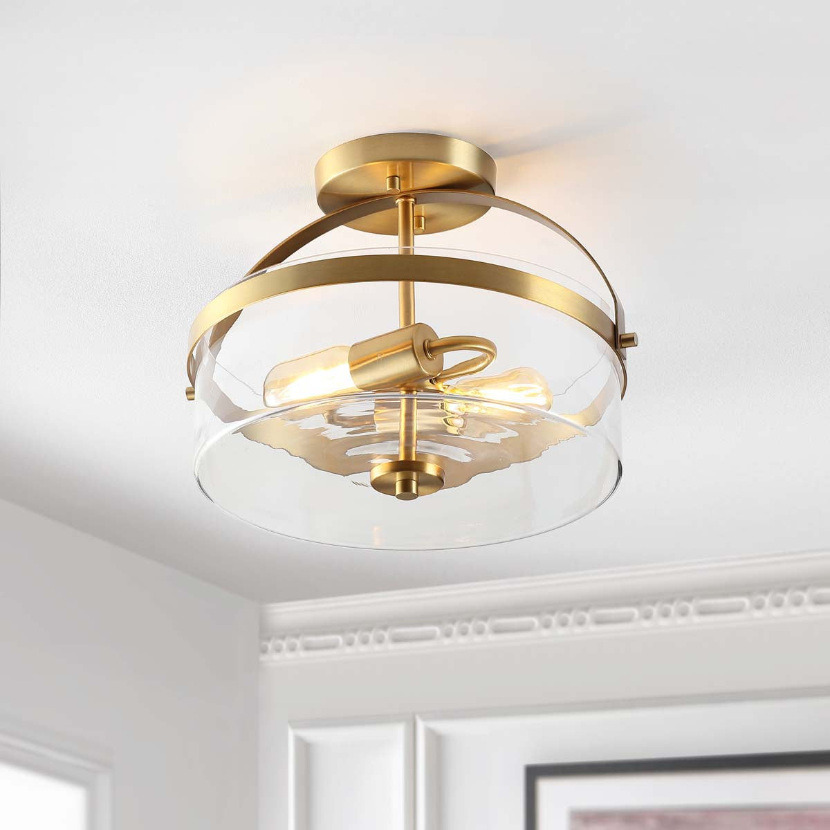 Safavieh Nensor Flush Mount , FLU4051 - Brass