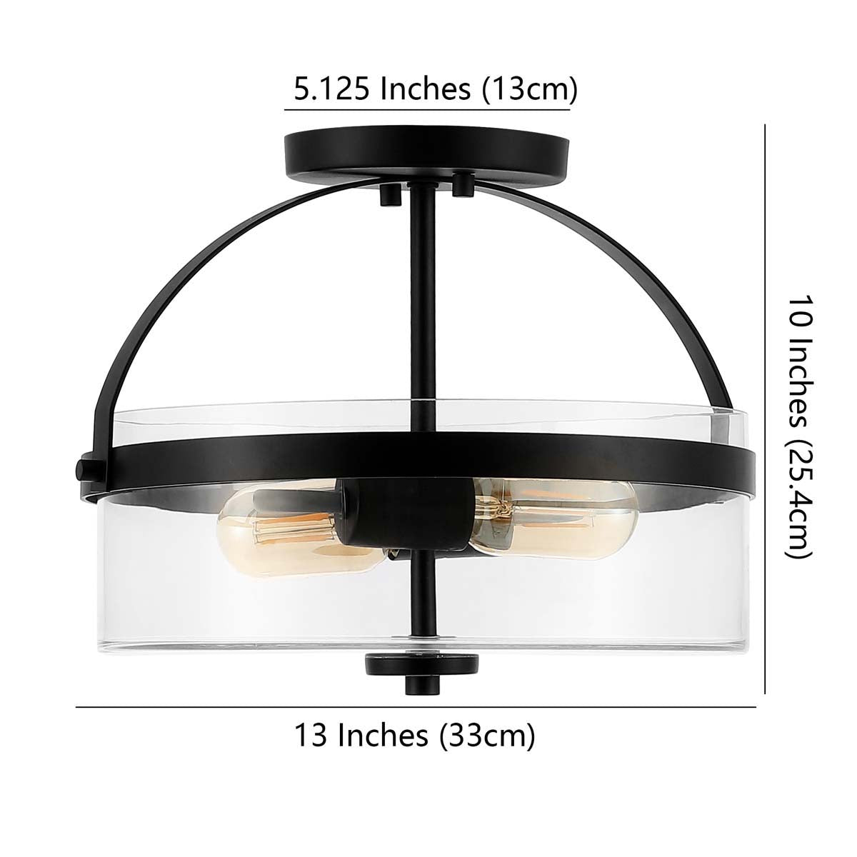 Safavieh Nensor Flush Mount , FLU4051 - Black