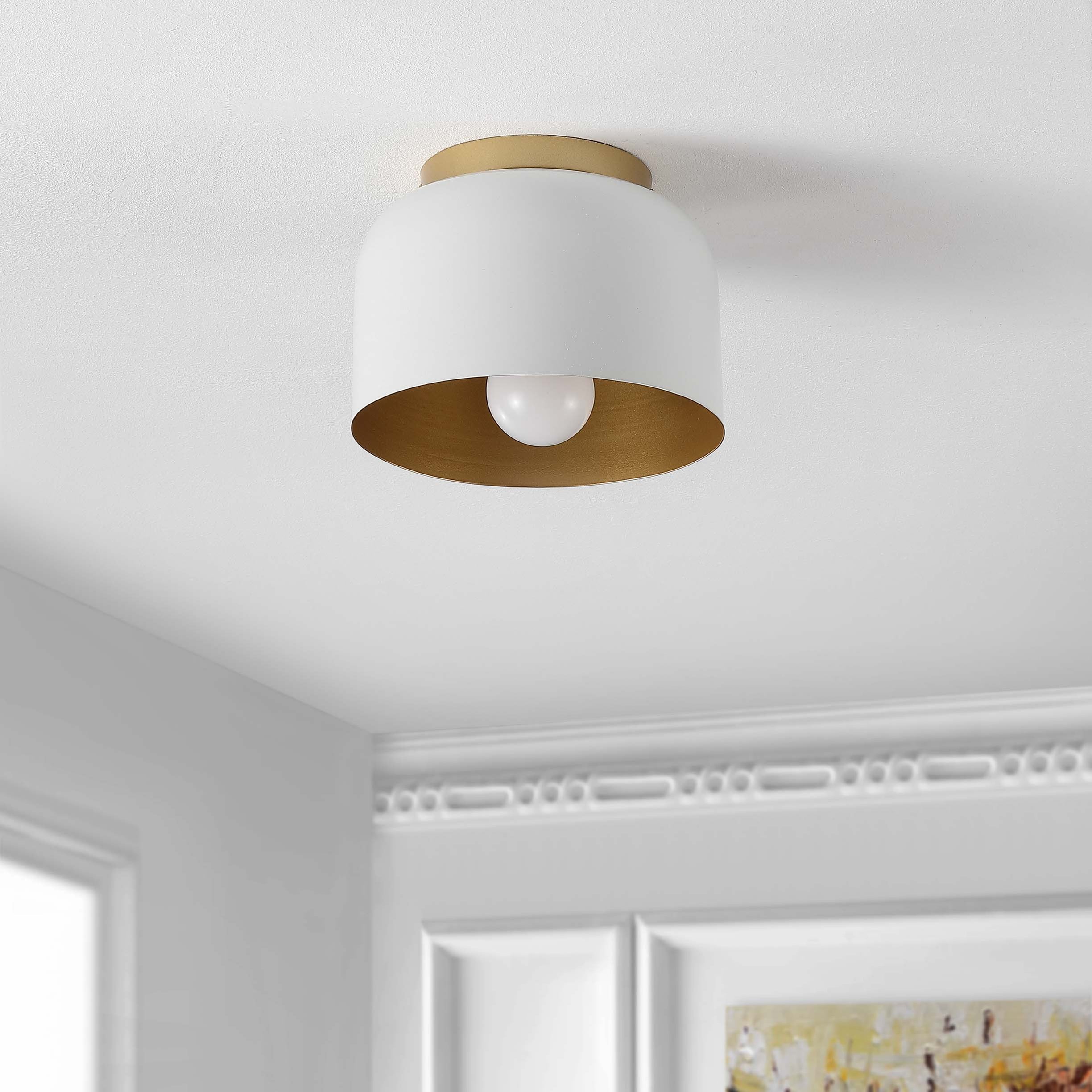 Safavieh Peale Flush Mount , FLU4063 - White/Gold