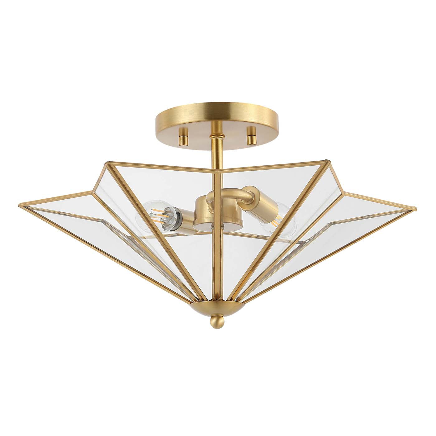 Safavieh Haruna Flush Mount , FLU4071 - Brass