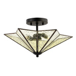 Safavieh Haruna Flush Mount , FLU4071 - Black/ Clear Mercury Glass