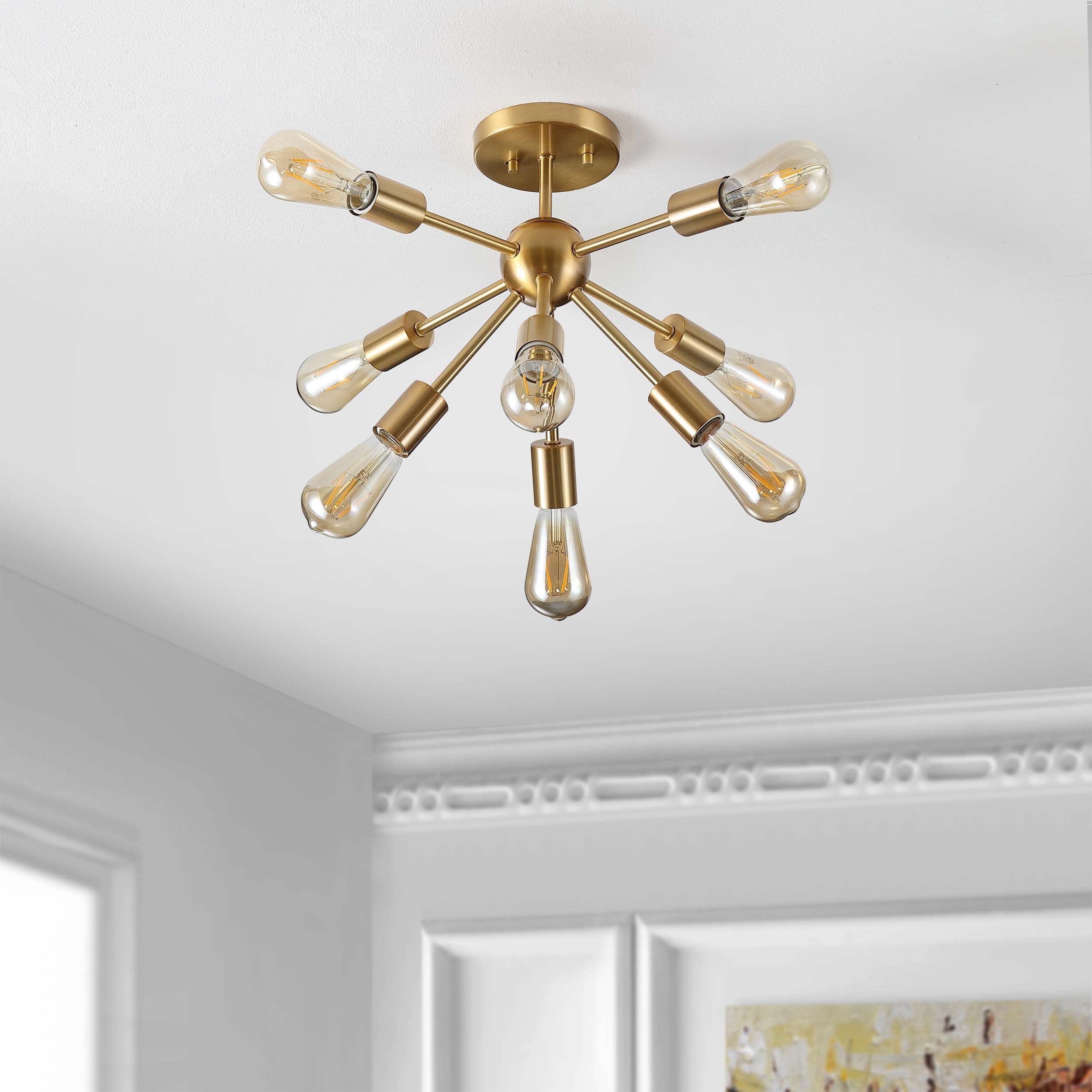 Safavieh Gannet Flush Mount , FLU4073 - Brass Gold