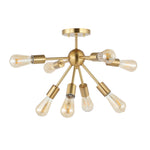 Safavieh Gannet Flush Mount , FLU4073 - Brass Gold