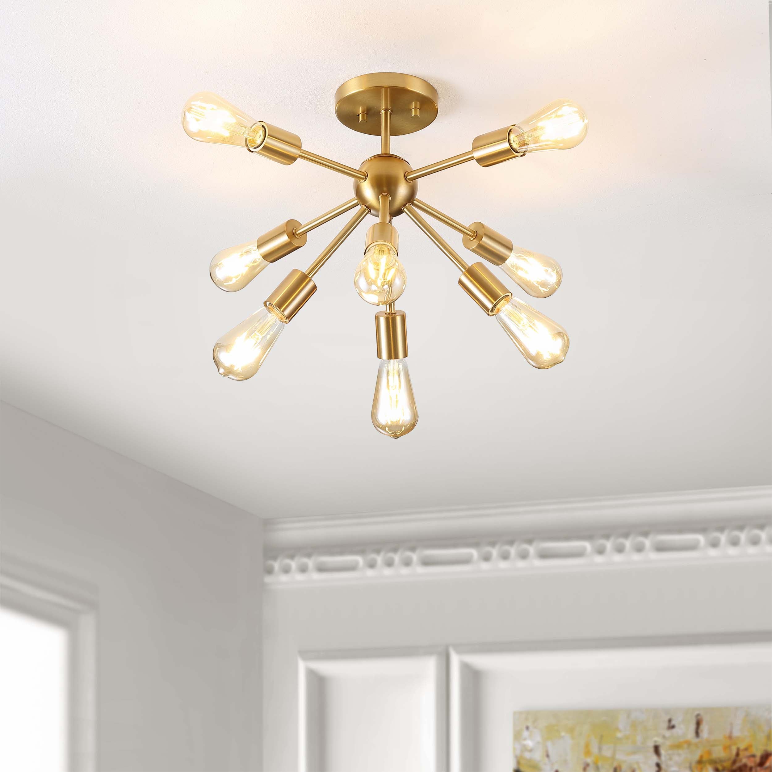 Safavieh Gannet Flush Mount , FLU4073 - Brass Gold