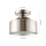 Safavieh Fenton Flush Mount , FLU4086 - Brushed Nickel