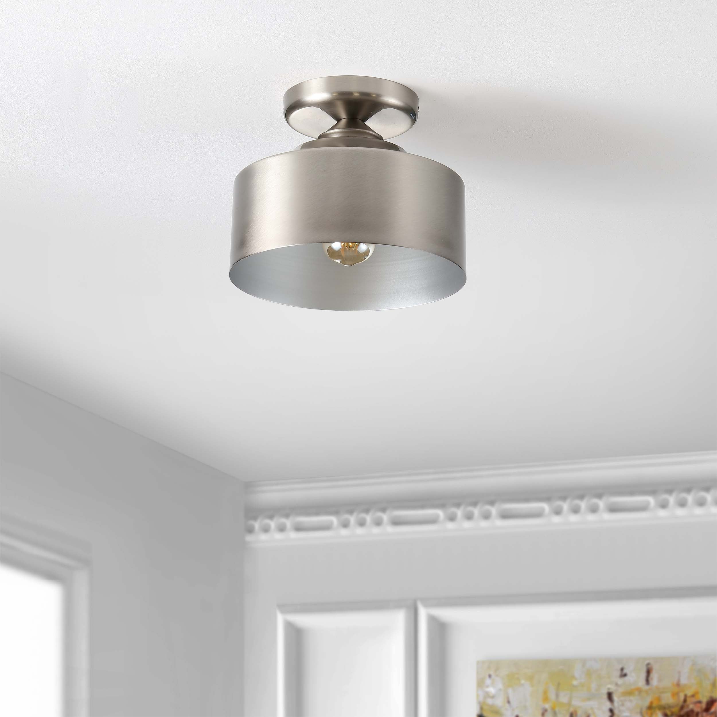 Safavieh Fenton Flush Mount , FLU4086 - Brushed Nickel