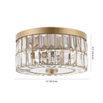 Safavieh Parda Flush Mount , FLU4090 - Brass