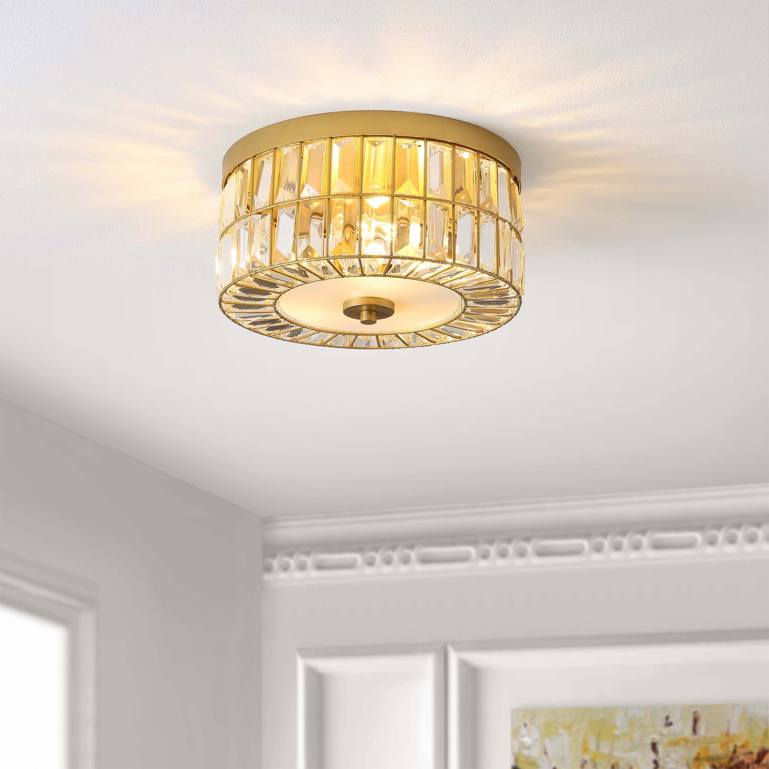 Safavieh Parda Flush Mount , FLU4090 - Brass