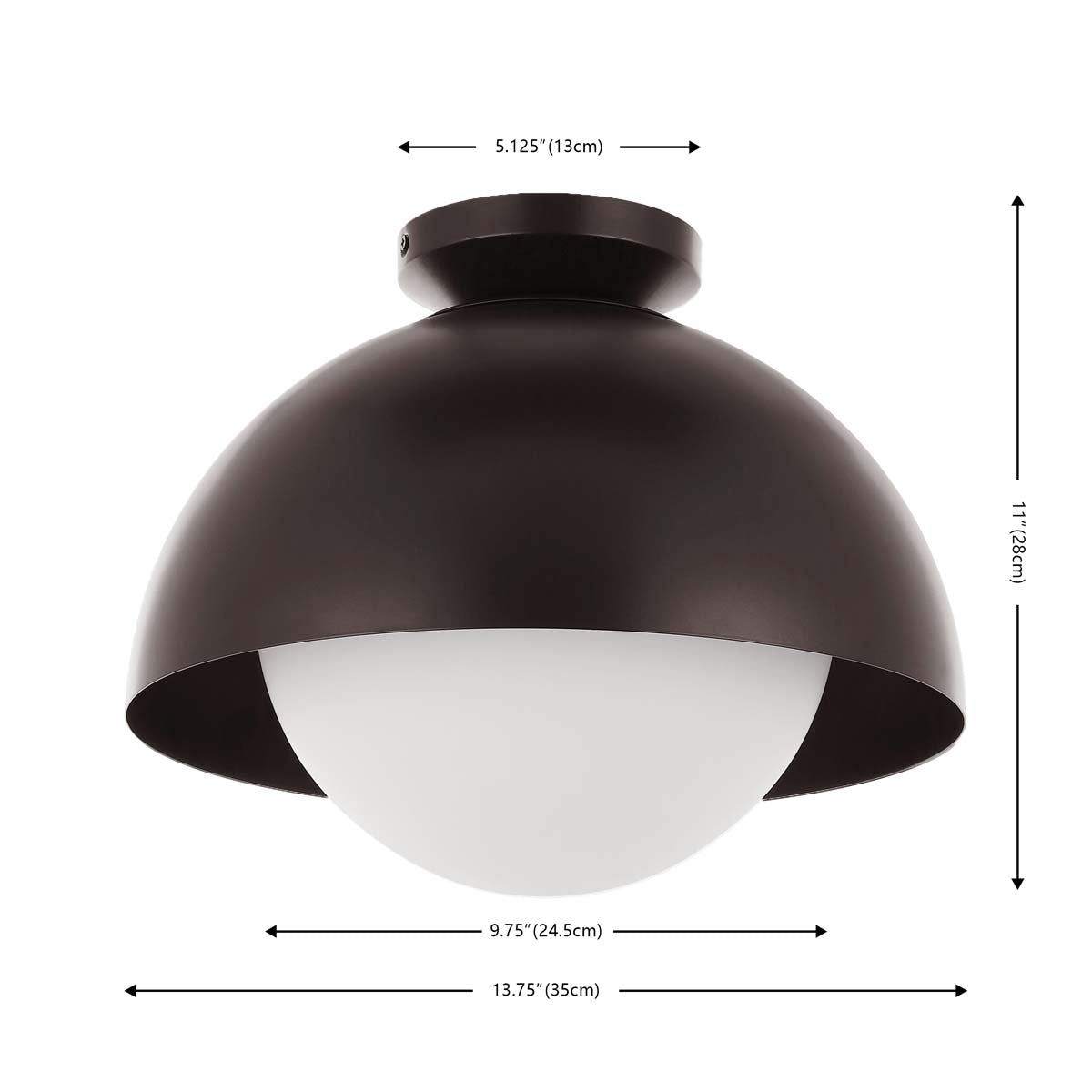 Safavieh Syluna Flush Mount , FLU4101 - Oil Rubbed Bronze / White