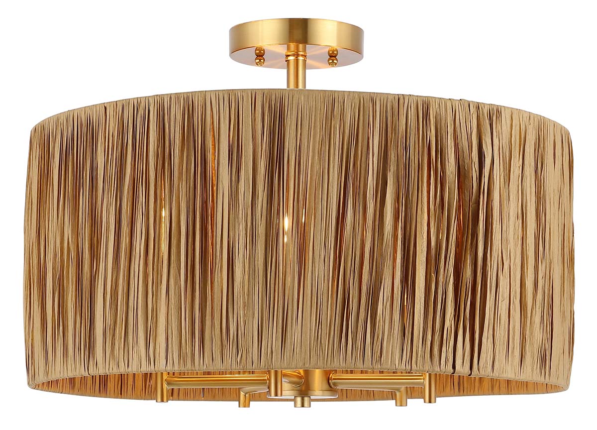 Safavieh Selah 5 Light Flush Mount , FLU4104 - Natural / Gold