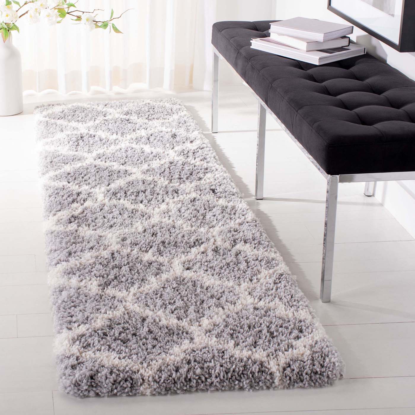 Safavieh Fontana Shag 818 Rug, FNT818 - Grey / Cream