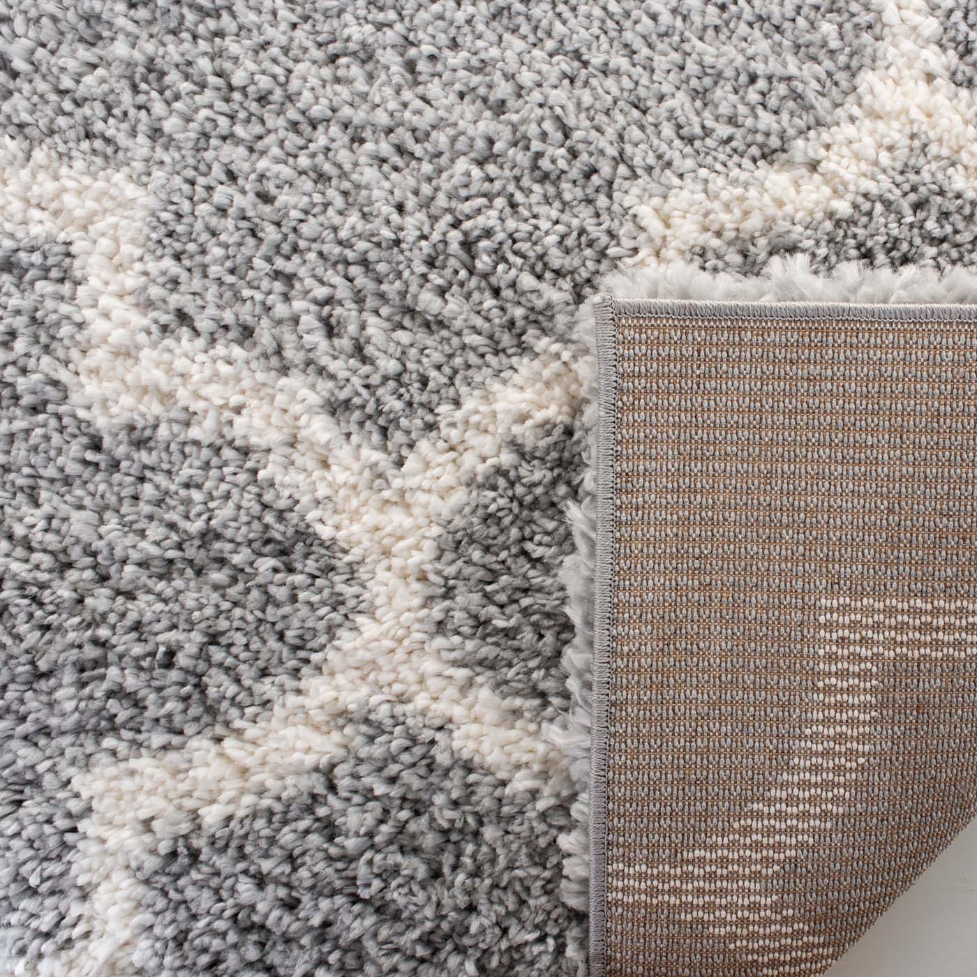 Safavieh Fontana Shag 818 Rug, FNT818 - Grey / Cream