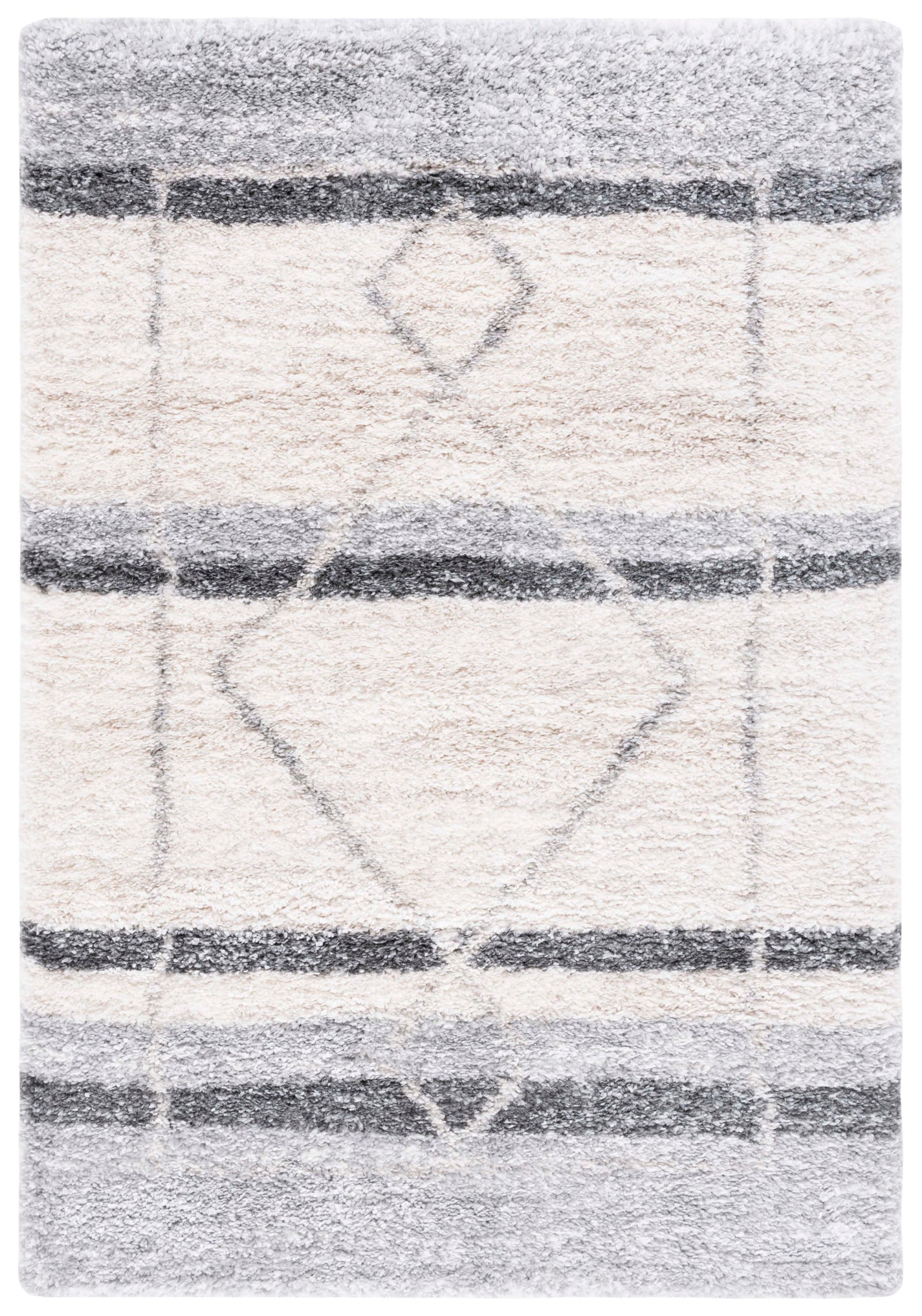 Safavieh Fontana Shag 825 Rug, FNT825 - Ivory / Grey