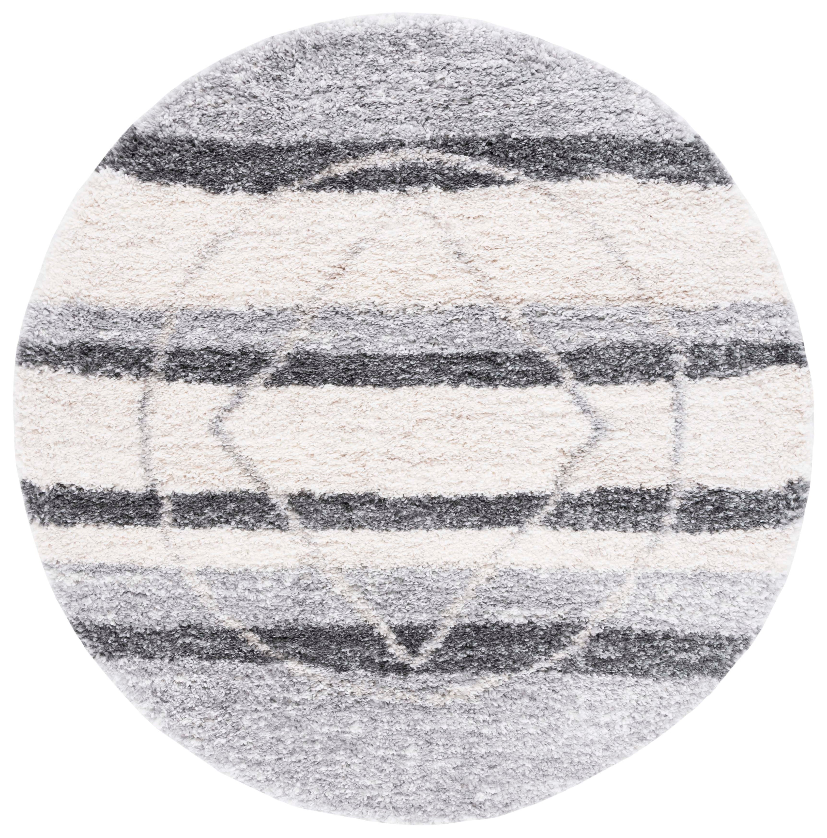 Safavieh Fontana Shag 825 Rug, FNT825 - Ivory / Grey