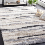 Safavieh Fontana Shag 833 Rug, FNT833 - Ivory / Grey