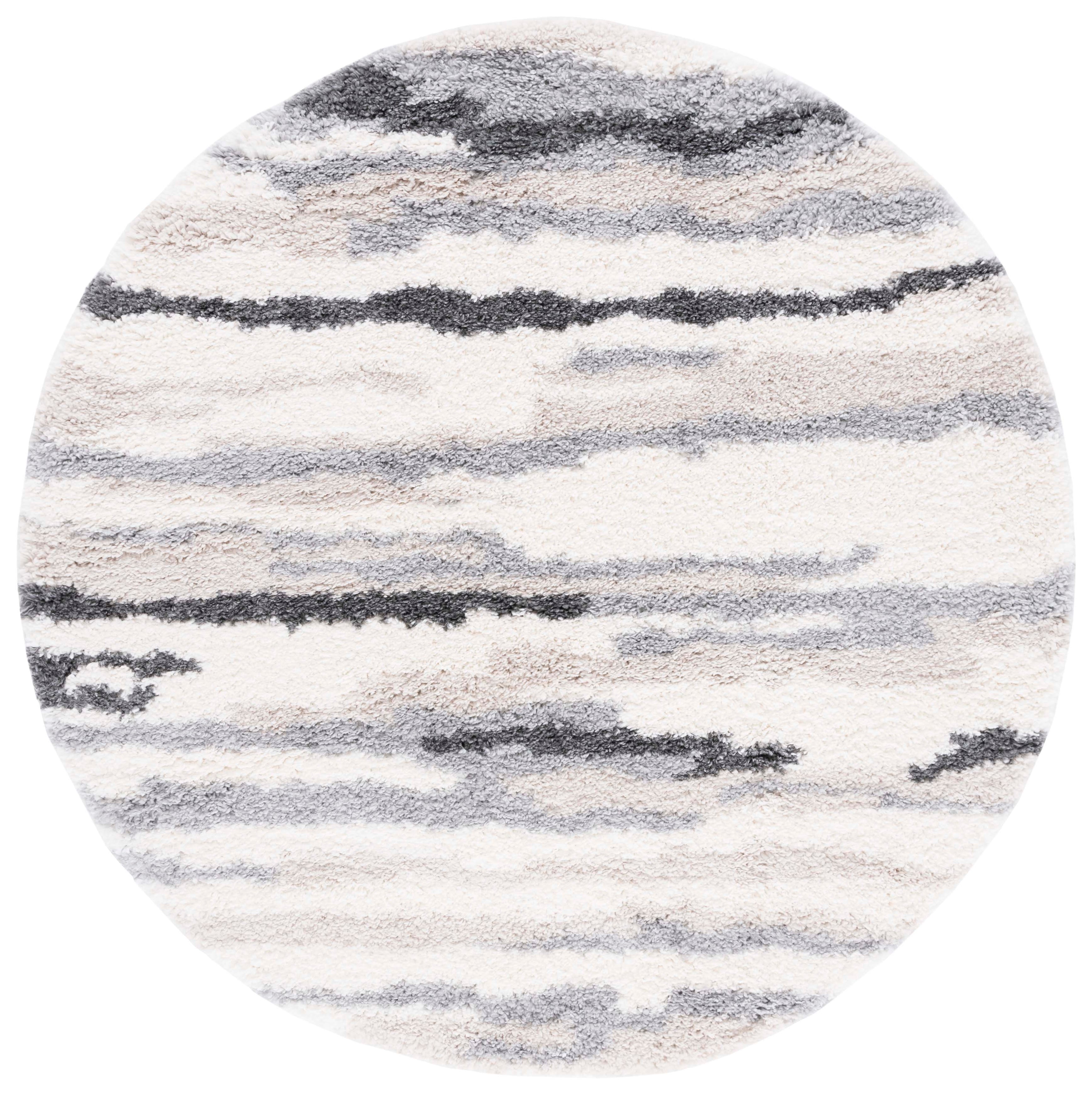 Safavieh Fontana Shag 833 Rug, FNT833 - Ivory / Grey