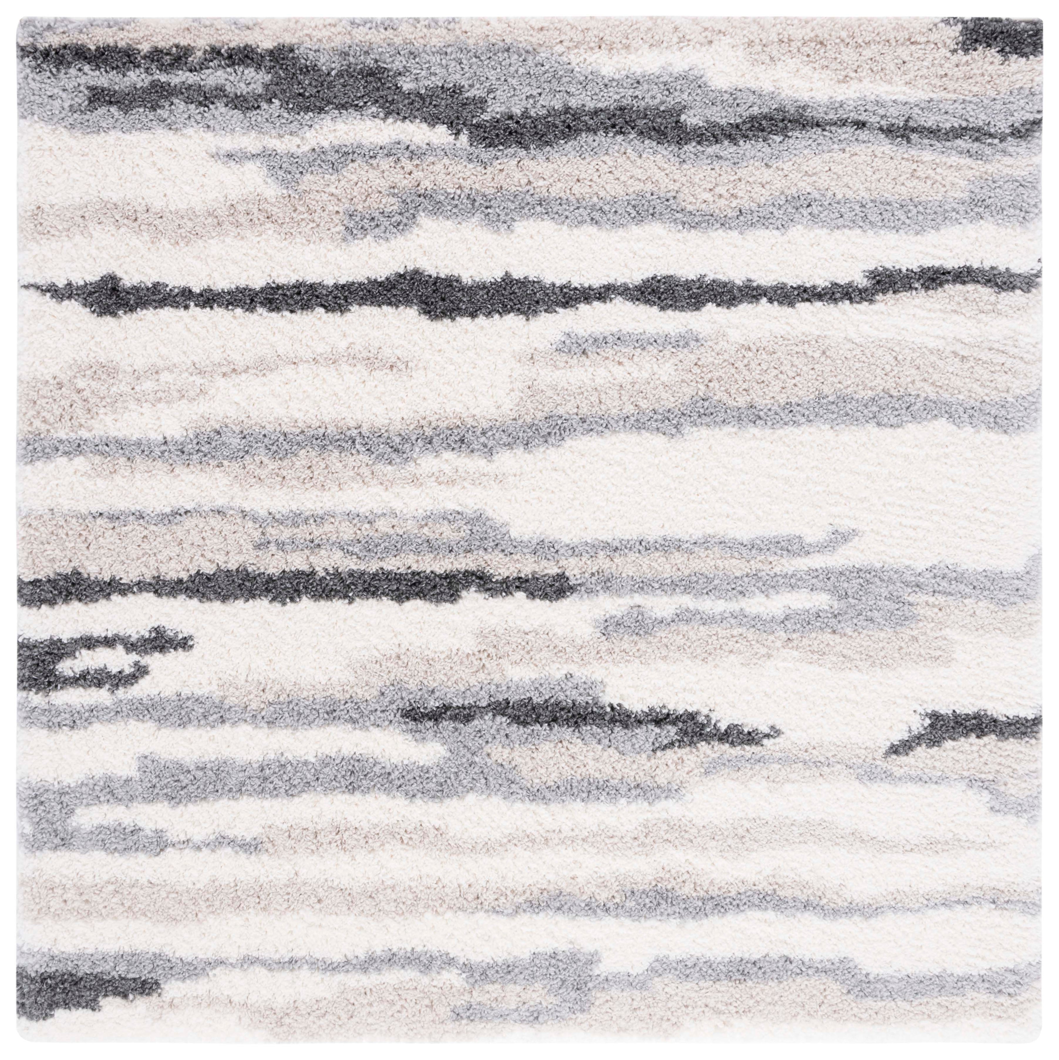 Safavieh Fontana Shag 833 Rug, FNT833 - Ivory / Grey