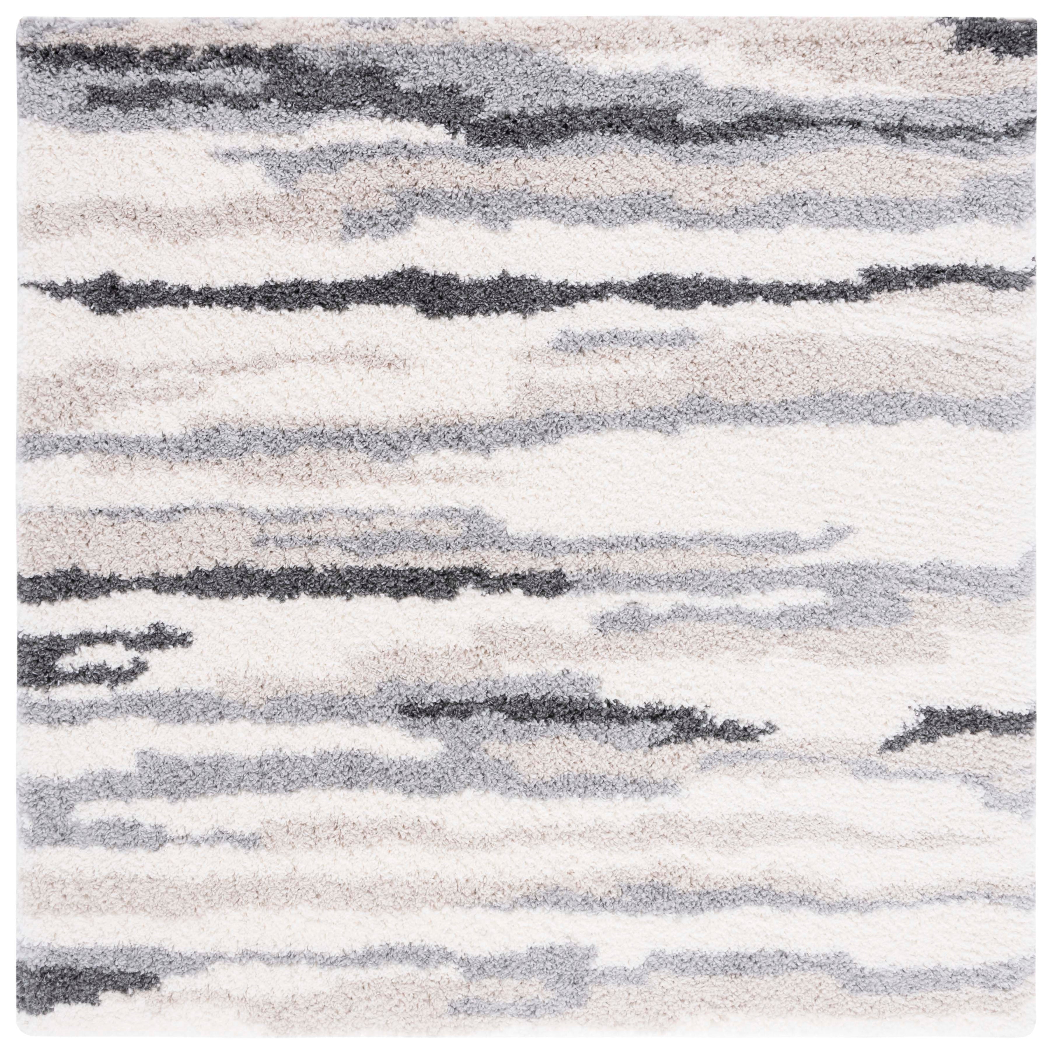 Safavieh Fontana Shag 833 Rug, FNT833 - Ivory / Grey