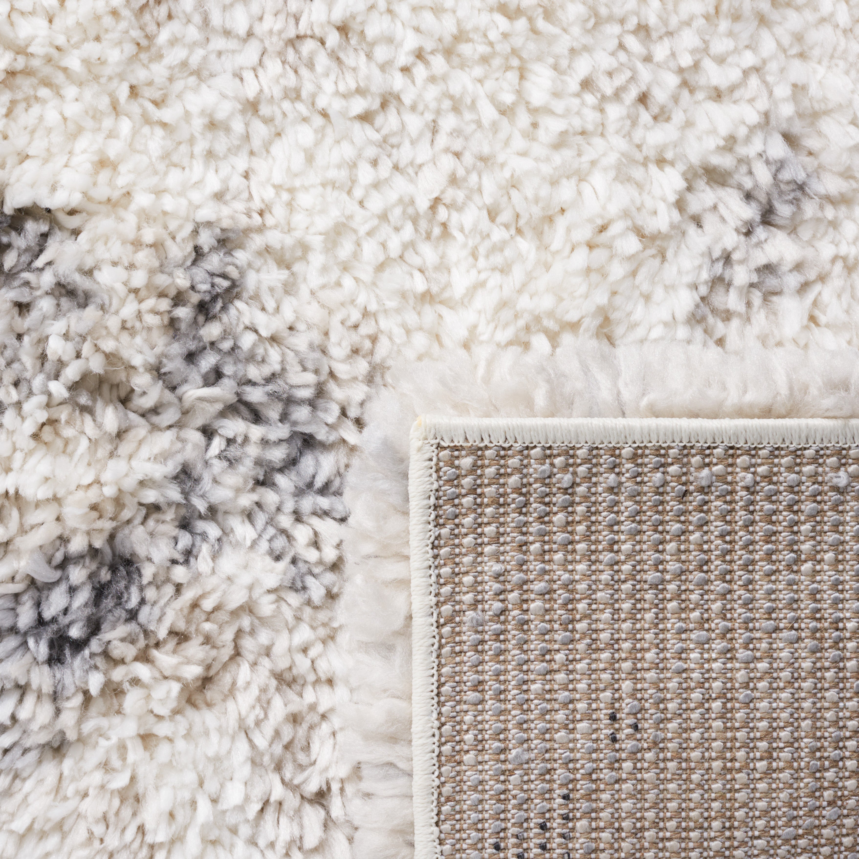 Safavieh Fontana Shag 834 Rug, FNT834 - Ivory / Grey