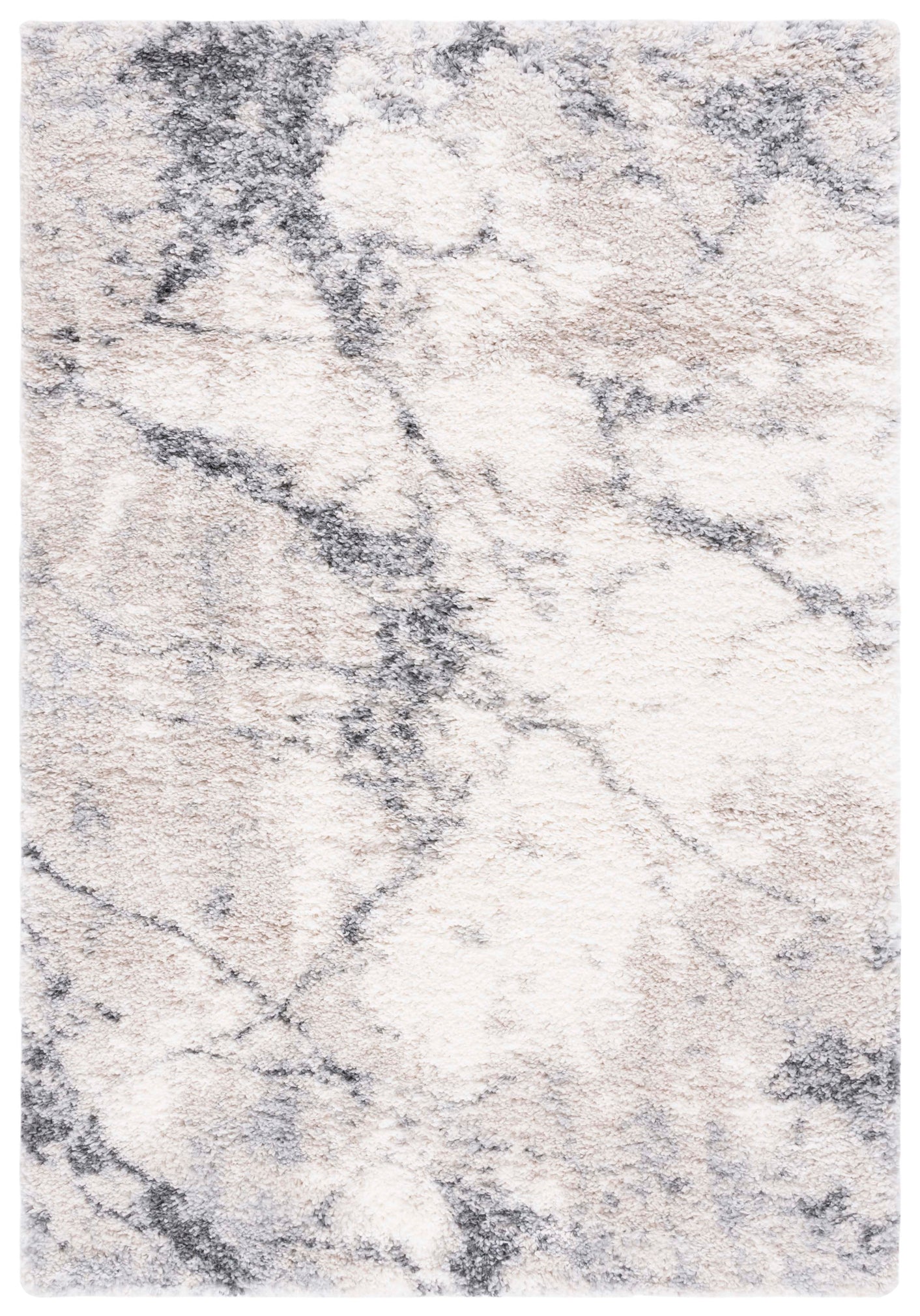 Safavieh Fontana Shag 834 Rug, FNT834 - Ivory / Grey