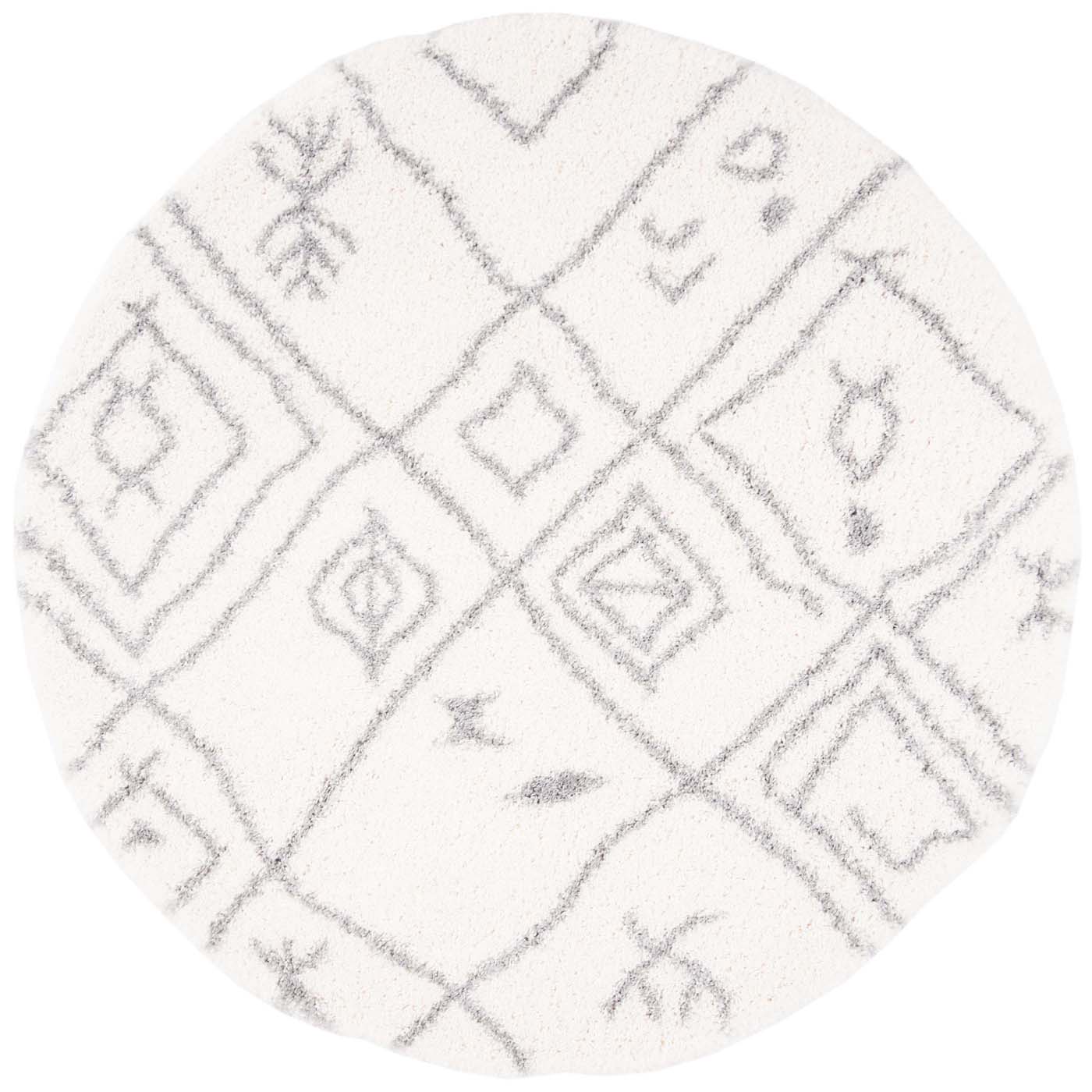 Safavieh Fontana Shag 836 Rug, FNT836 - Cream / Grey