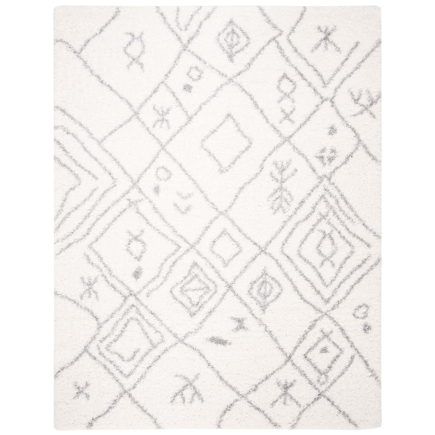 Safavieh Fontana Shag 836 Rug, FNT836 - Cream / Grey