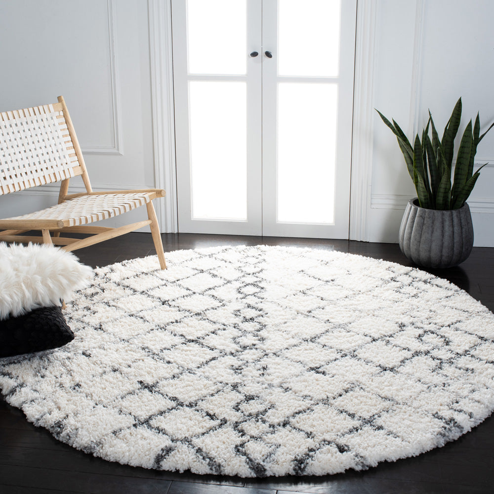 Safavieh Fontana Shag 845 Rug, FNT845 - Ivory / Grey