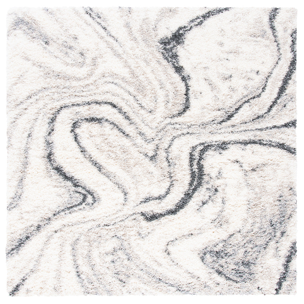 Safavieh Fontana Shag 848 Rug, FNT848 - Ivory / Grey