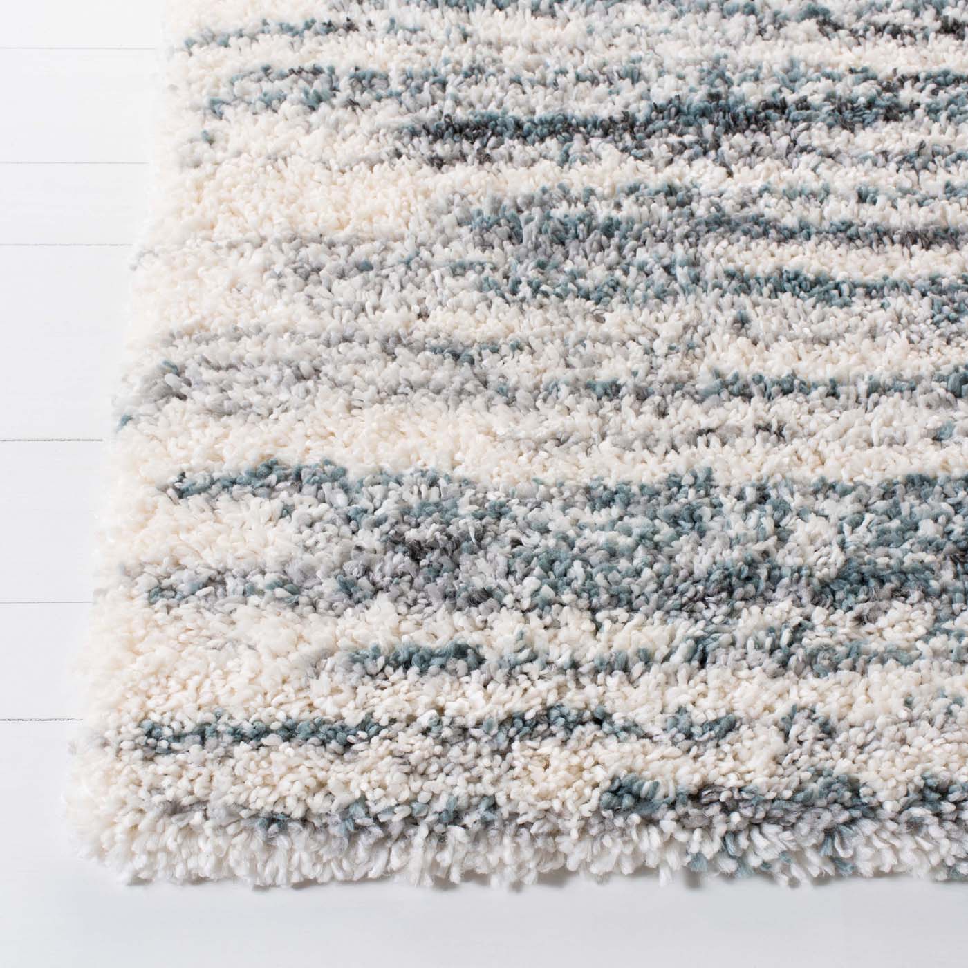 Safavieh Fontana Shag 850 Rug, FNT850 - Ivory / Teal
