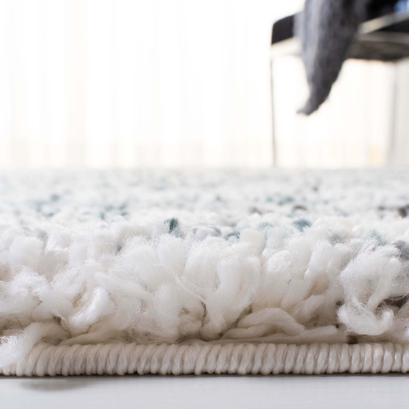 Safavieh Fontana Shag 850 Rug, FNT850 - Ivory / Teal