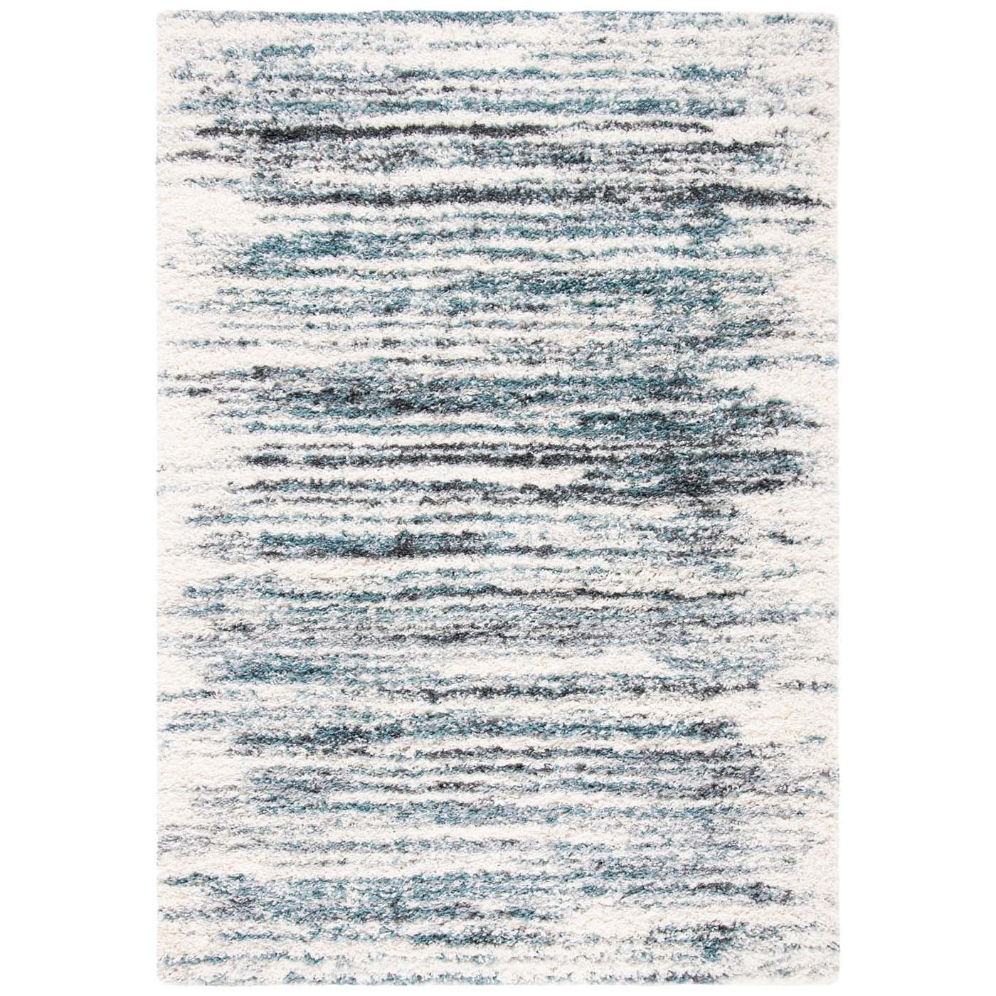 Safavieh Fontana Shag 850 Rug, FNT850 - Ivory / Teal