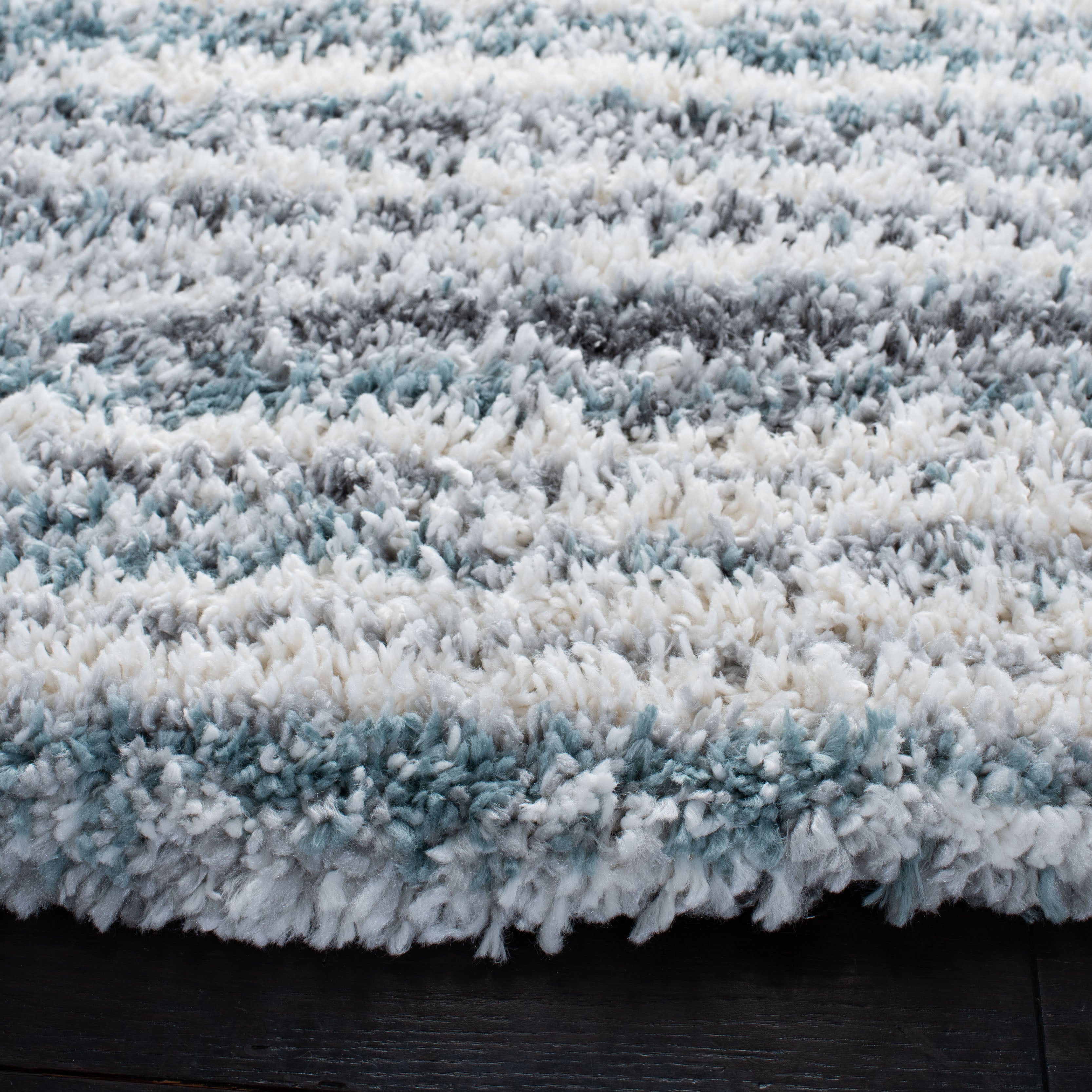 Safavieh Fontana Shag 850 Rug, FNT850 - Ivory / Teal