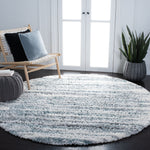 Safavieh Fontana Shag 850 Rug, FNT850 - Ivory / Teal
