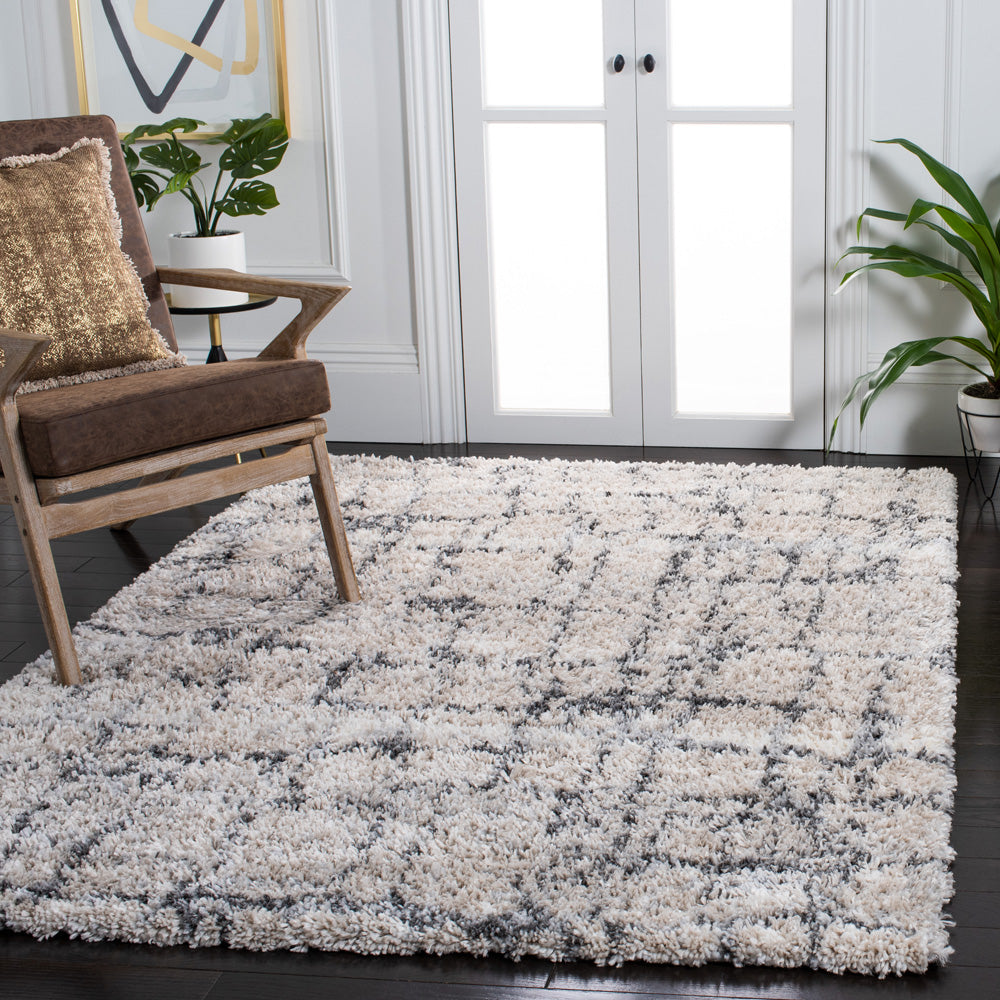Safavieh Fontana Shag 851 Rug, FNT851 - Ivory / Grey
