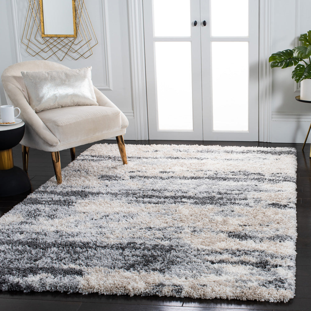 Safavieh Fontana Shag 853 Rug, FNT853 - Grey / Ivory