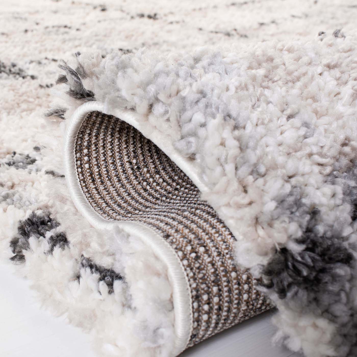 Safavieh Fontana Shag 868 Rug, FNT868 - Grey / Ivory