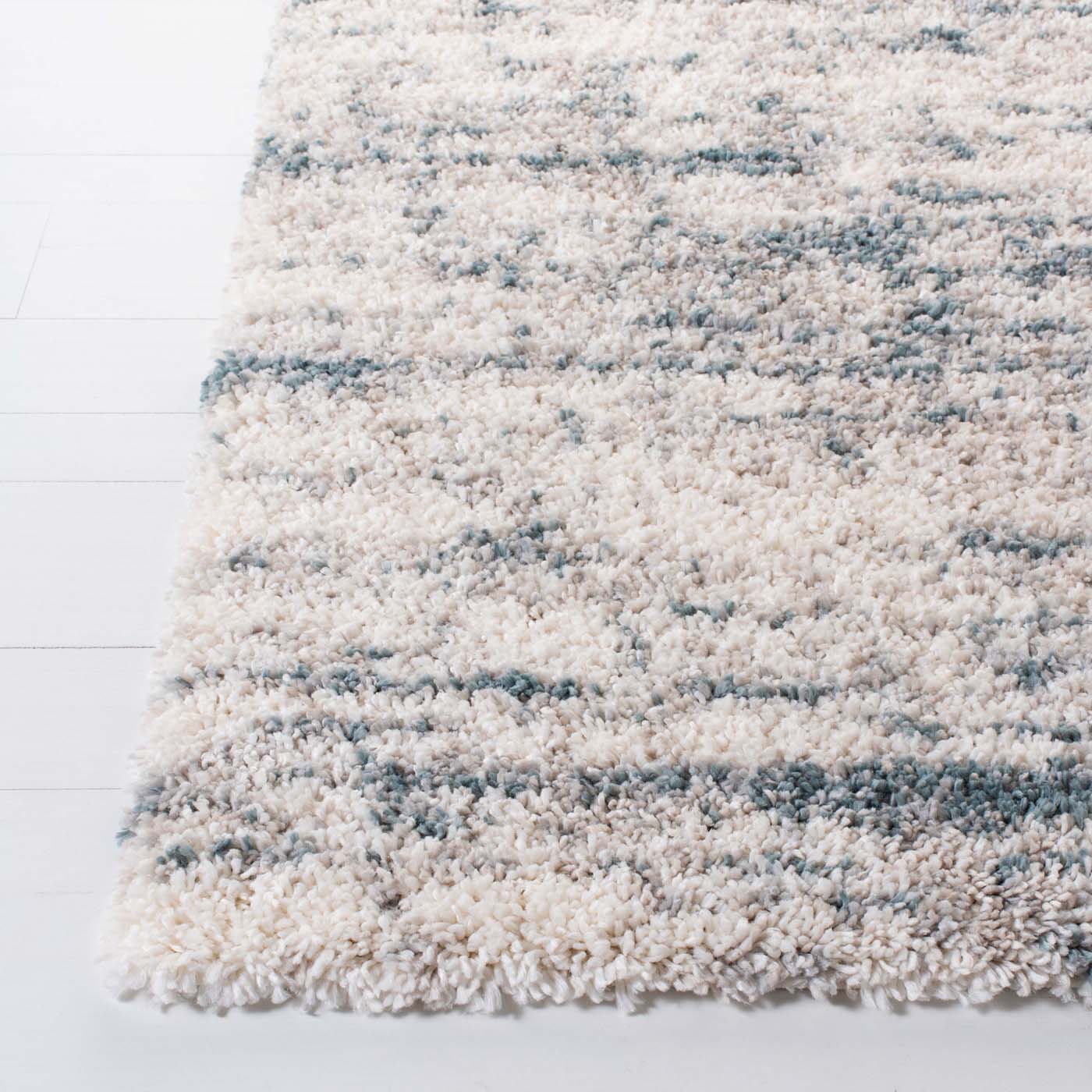Safavieh Fontana Shag 873 Rug, FNT873 - Ivory / Teal