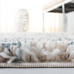 Safavieh Fontana Shag 873 Rug, FNT873 - Ivory / Teal