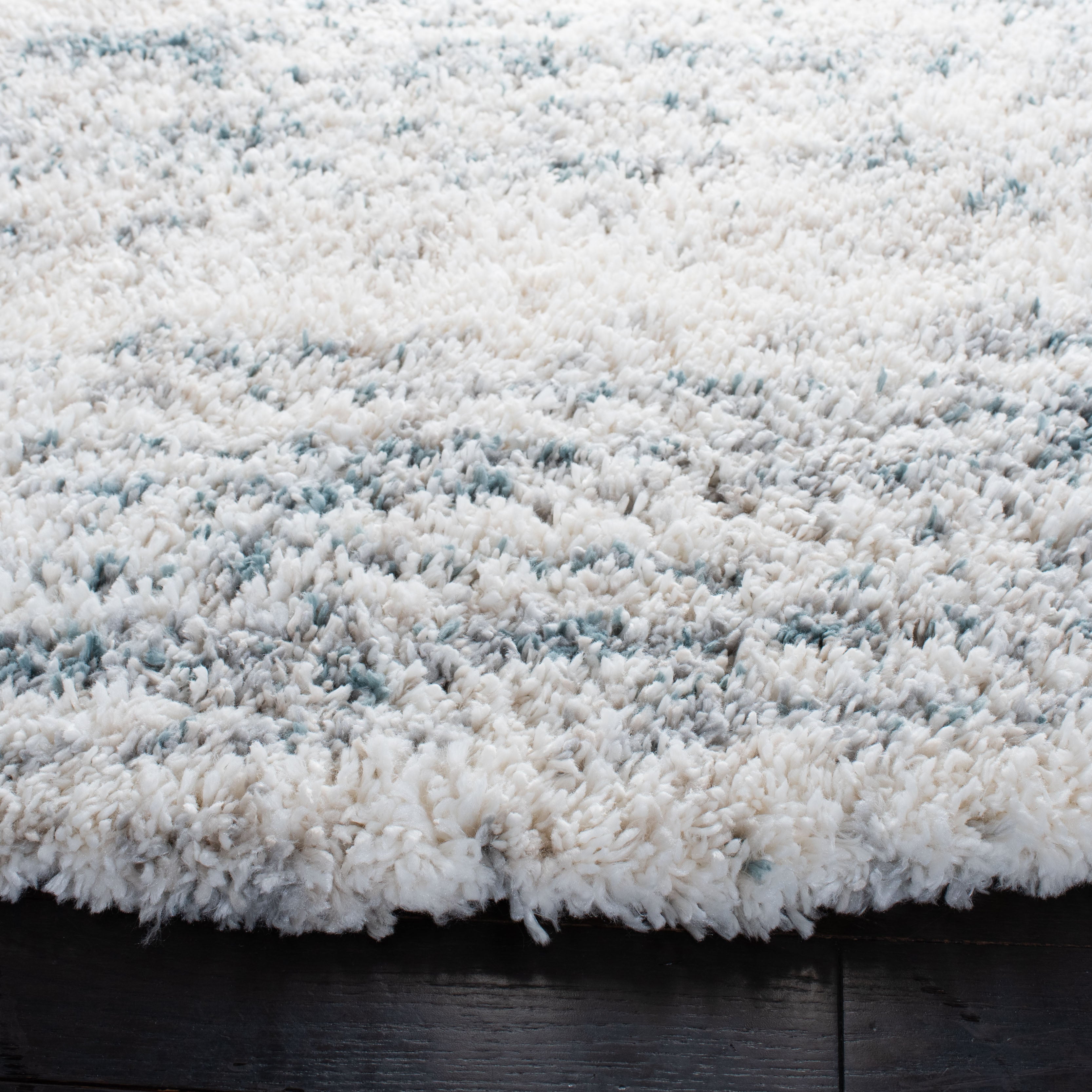 Safavieh Fontana Shag 873 Rug, FNT873 - Ivory / Teal