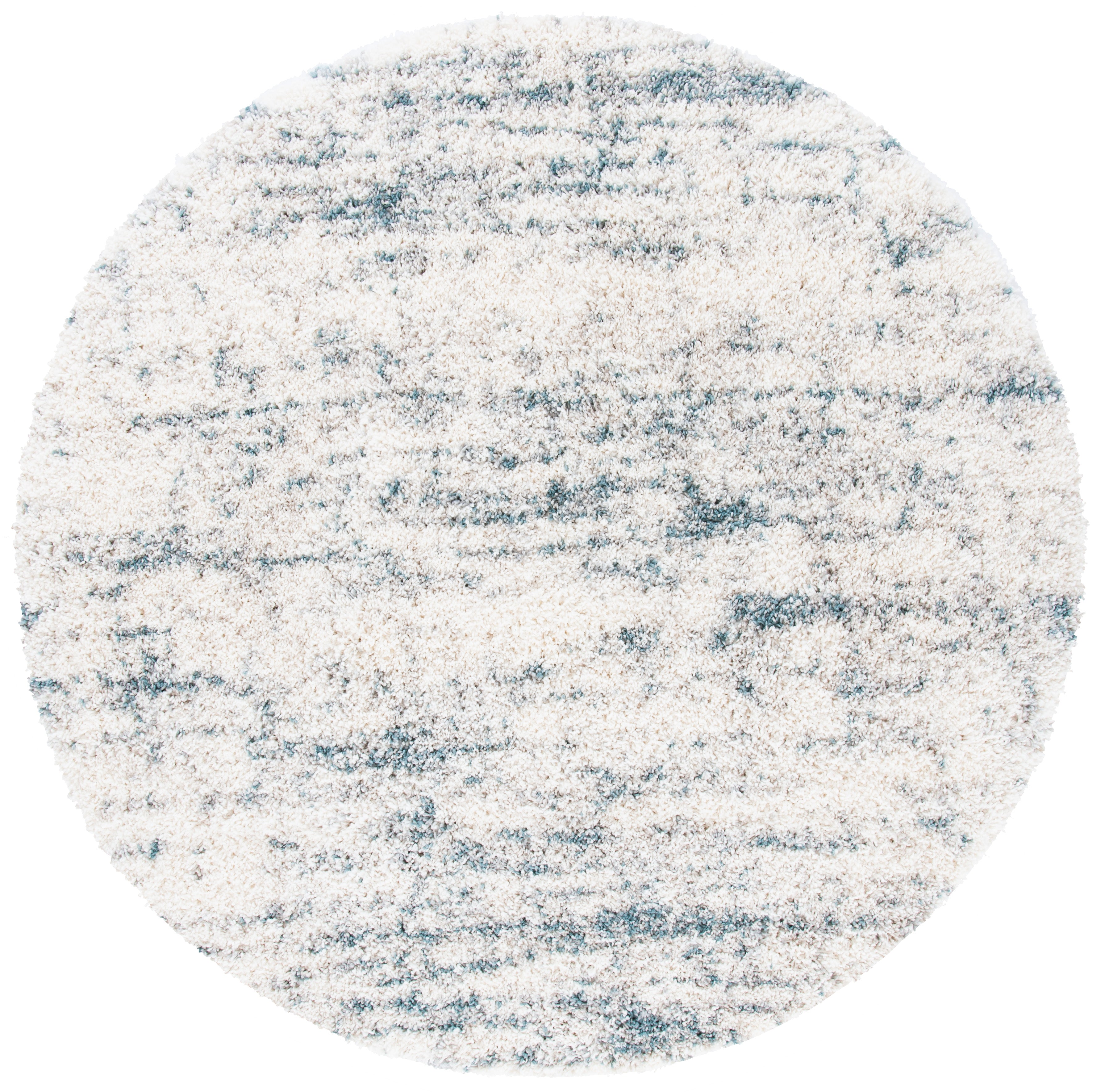 Safavieh Fontana Shag 873 Rug, FNT873 - Ivory / Teal