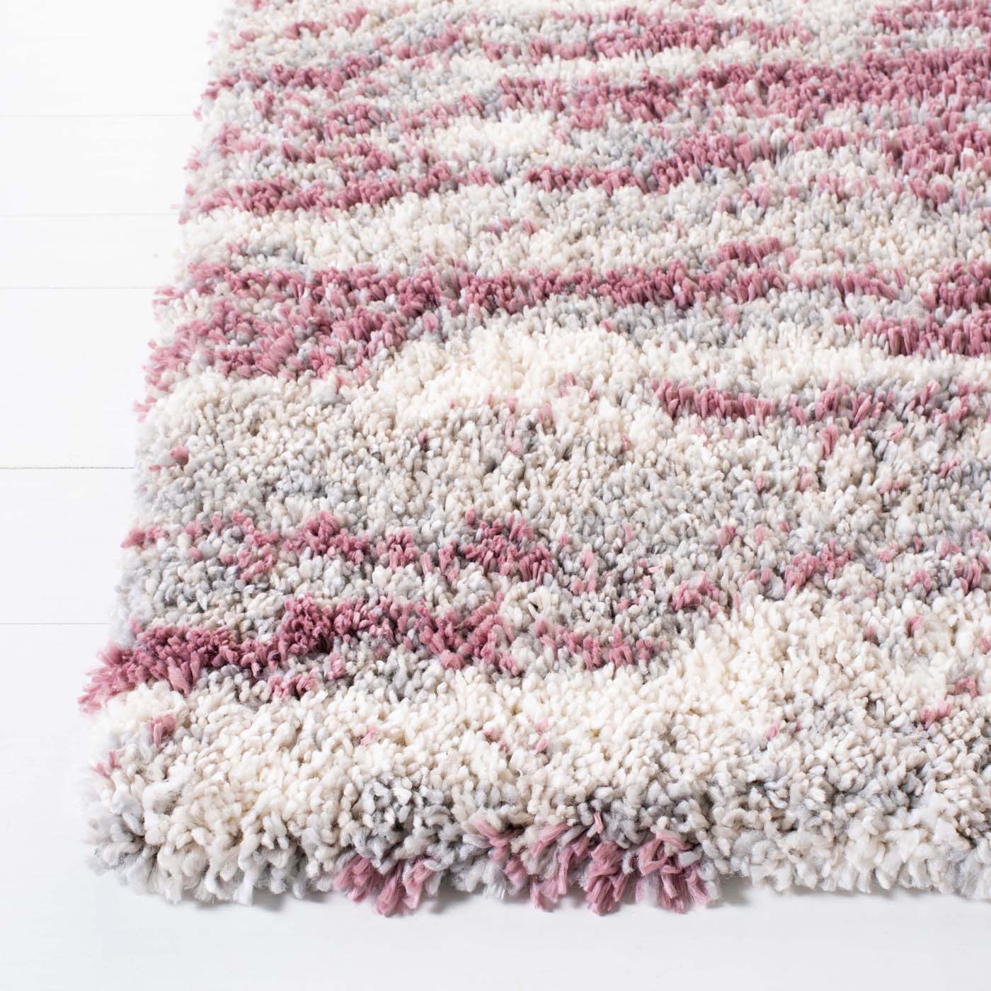 Safavieh Fontana Shag 875 Rug, FNT875 - Pink / Grey