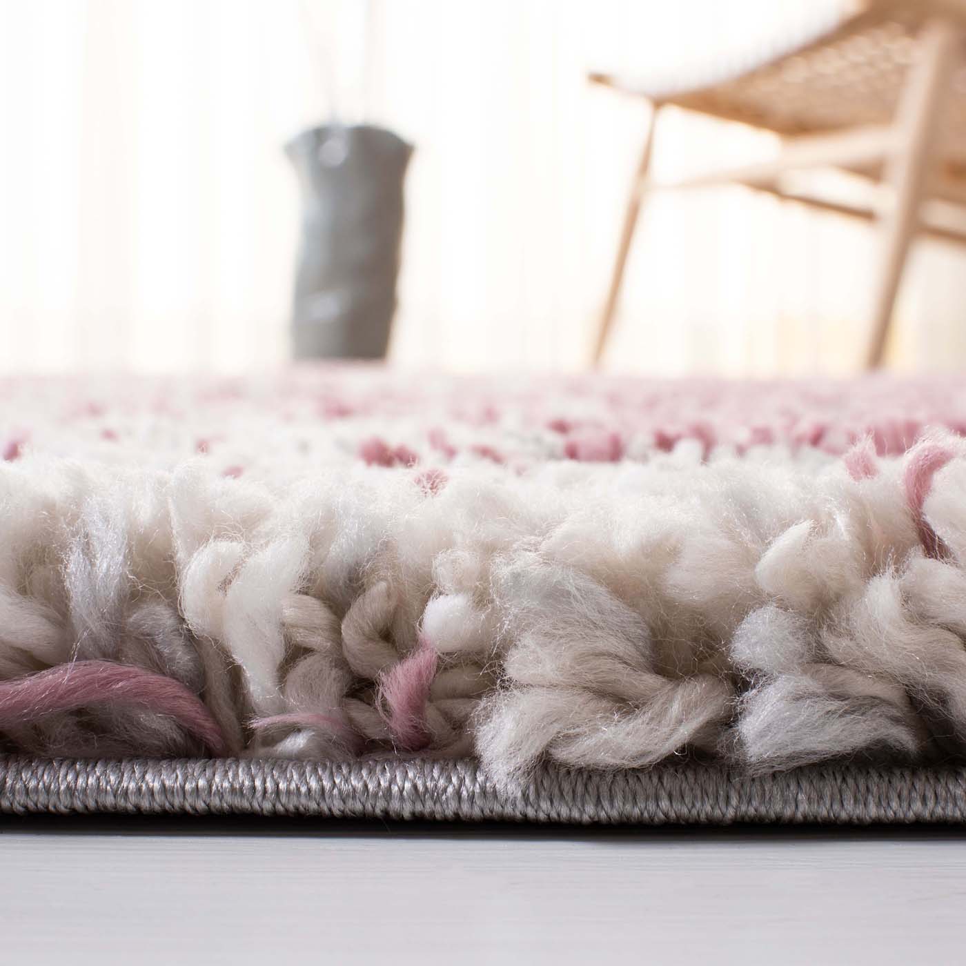 Safavieh Fontana Shag 875 Rug, FNT875 - Pink / Grey